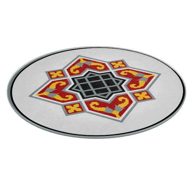 Vintage Red Black Barcelona Tile Geometric Art (Hörn)