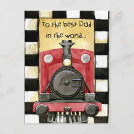 Vintage Red Black Fars dag Vykort