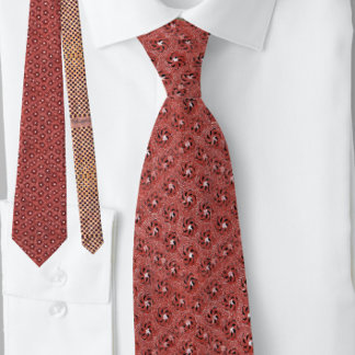 Vintage Red Blommigt Dot Mönster Slips