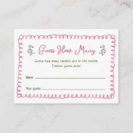 Vintage Red Blommigt Girl Baby Shower anger hur må Tilläggskort