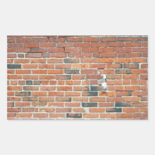 Vintage Red Brick Wall Struktur Rektangulärt Klistermärke