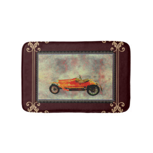 Vintage Red Car Bath Mat Badrumsmatta