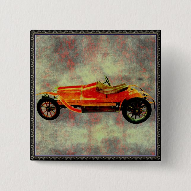 Vintage Red Car Knapp (Framsida)