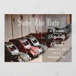 Vintage Red Cars Spara datumet