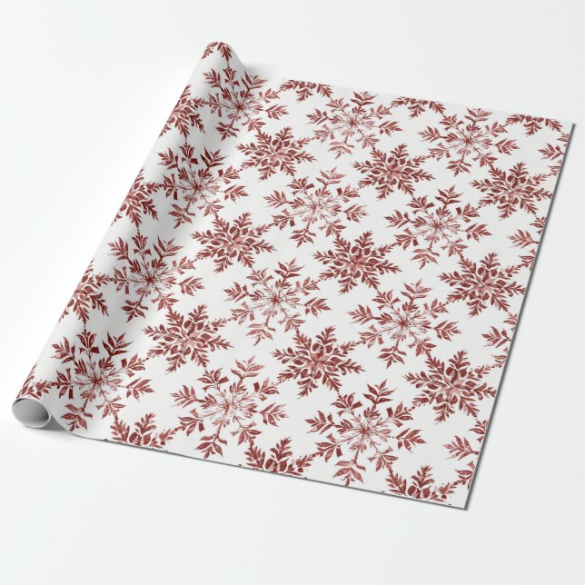 Vintage Red Christmas Presentpapper (Utrullad)