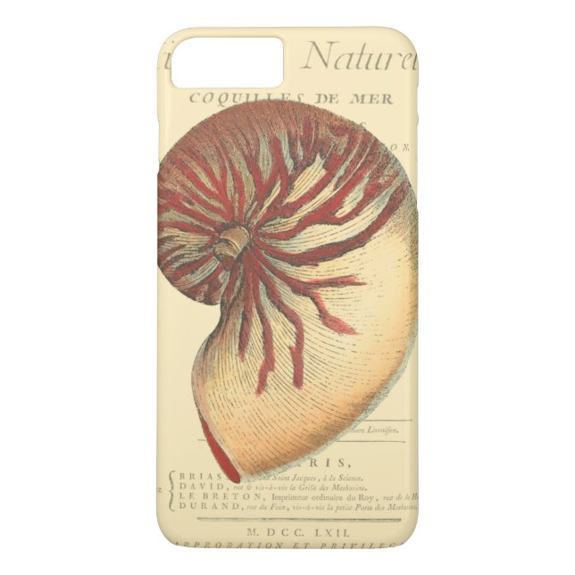 Vintage Red Conch-Snäcka Case-Mate iPhone Skal (Baksida)