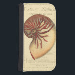 Vintage Red Conch-Snäcka Galaxy S4 Plånboksfodral<br><div class="desc">I den här levande bilden kan du i vintagen se naturligt och unikt stil i snäckan Red Conch nära. Den här unika typen av konst har svart och röd skuggning för att accentuera den här konsolens spiralformade snäcka. Få den här snäckan med en sepiabaserad bakgrund på din produkt idag.</div>
