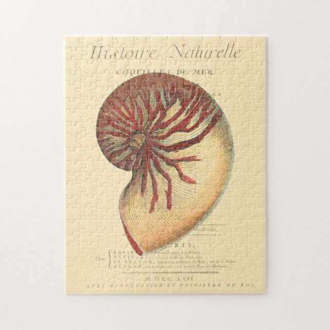 Vintage Red Conch-Snäcka Pussel (Vertikal)