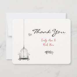 Vintage Red-depåer för fågelburk Bröllop Tack