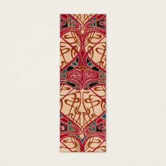Vintage Red Design Bookmark Litet Visitkort