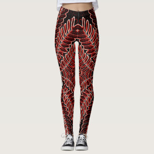 Vintage red färg "Ratti_Kreativ_Arts" Leggings