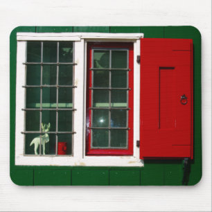 Vintage Red Grönt White Dutch Windoklore Musmatta
