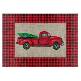 Vintage Red Julgran Lastbil