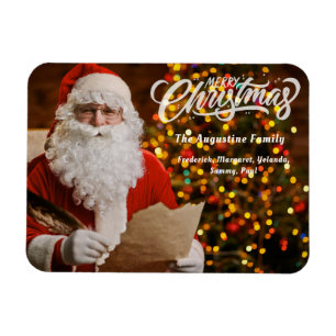 Vintage Red Jultomten Julgran Ljus Magnet