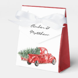 Vintage Red Lastbil-julbröllopsruta Presentaskar