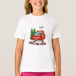 Vintage Red Lastbil, julfilm T Shirt