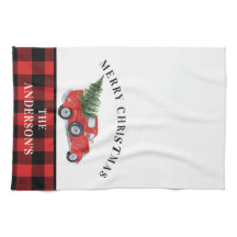 Vintage Red Lastbil Julgran Play Farmhouse