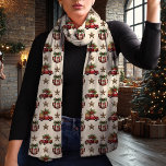 Vintage Red Lastbil Play Ornaments jul Sjal<br><div class="desc">Fira helgdagarna i stil med denna charmerande chiffonscarf med en nostalgisk vintage röd lastbil och festiva prydnadsföremål mönster. Med berömda prydnadsföremål, rustiska stjärnor och klassiskt rödlastbilar som bär på Julgranar, exuderar denna scarf helgdag. Den lätta chiffonväven tillför lite elegans och komfort och skapar den perfektens tillbehör för att lägga sig...</div>