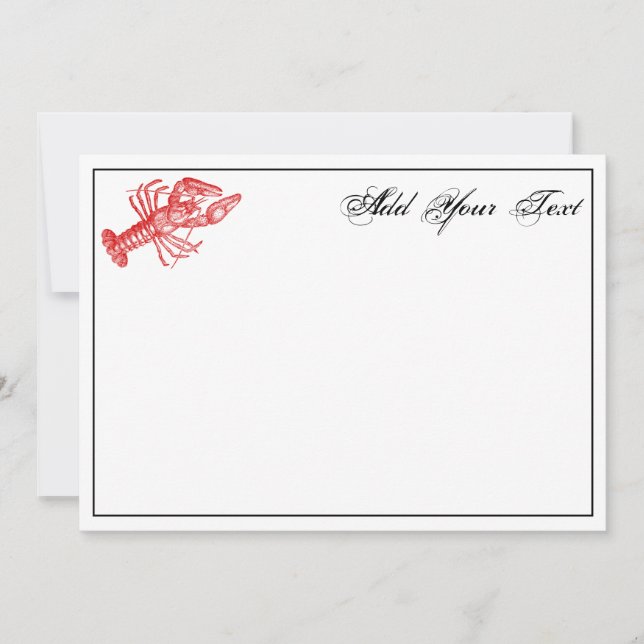 Vintage Red Lobster #1 Teckning (Framsida)