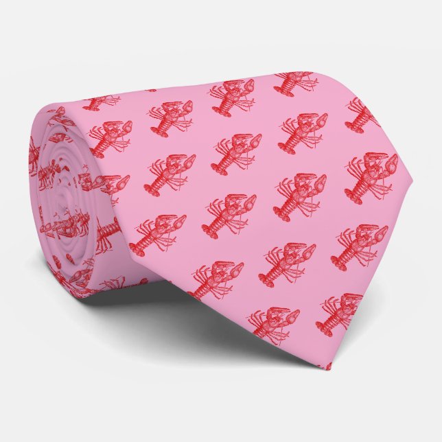 Vintage Red Lobster #1 Teckning Rosa BG Slips (Rullad)