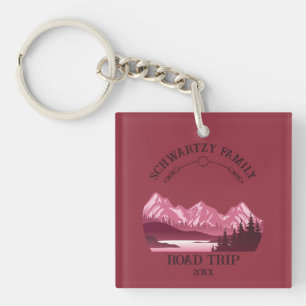 Vintage Red Mountain Sjö Sunset