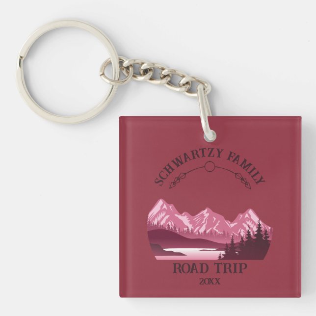 Vintage Red Mountain Sjö Sunset (Framsidan)