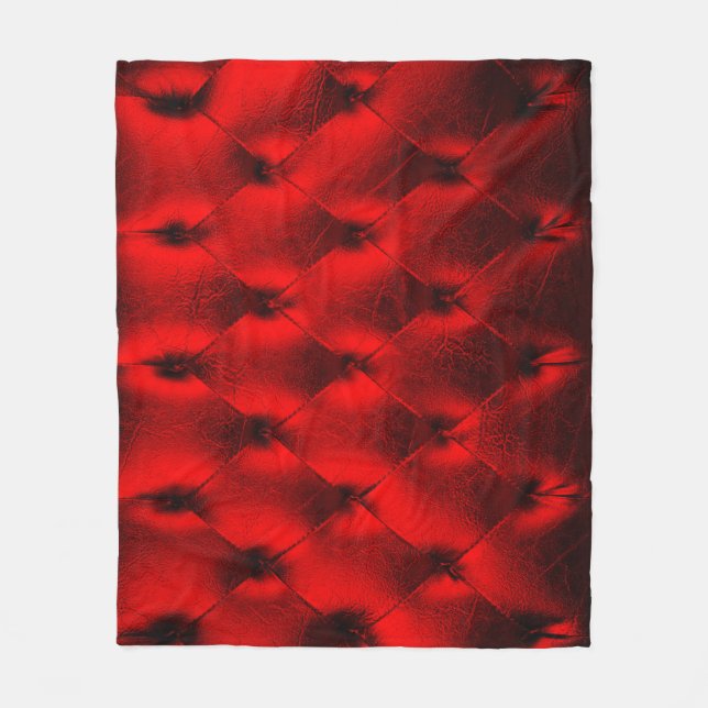 Vintage Red Padding Cushion Struktur Fleecefilt (Framsidan)