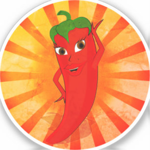 Vintage Red Pepper Superstar Klistermärken