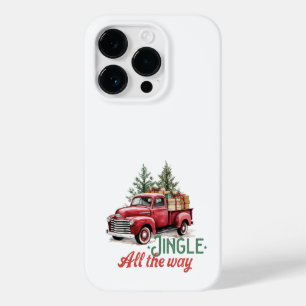 Vintage Red Pickup Lastbil Jingle hela vägen