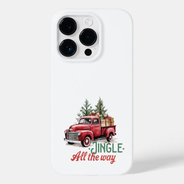 Vintage Red Pickup Lastbil Jingle hela vägen (Baksida)