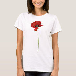 Vintage Red Poppy T Shirt