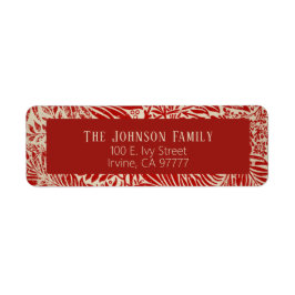 Vintage Red-Returetiketter Returadress Etikett