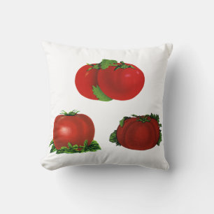 Vintage Red Ripe Tomates Food, Fruits, Vegetables Kudde