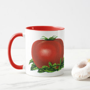 Vintage Red Ripe Tomato, Vegetabilie och Frukt Mugg