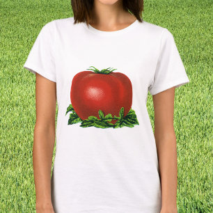 Vintage Red Ripe Tomato, Vegetabilie och Frukt Tee