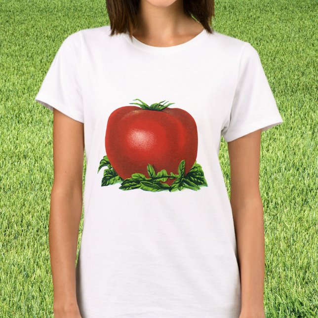Vintage Red Ripe Tomato, Vegetabilie och Frukt Tee (Skapare uppladdad)