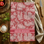 Vintage Red rosa toile de jouy print Kökshandduk<br><div class="desc">Vintage Red rosa toile de jouy printing kökshandduk. Den här toile de jouy vintage kökshandduken är inspirerad av de utsökta ritningarna av landskapsbilder på fransken. De vackra, klassiska, sofistikerade Toile-avtrycken är en ständig ilska för tillfället. Utformningarna är klassiska och romantiska med snyggt färg. Perfektens gåva på födelsedagar, Alla hjärtans dag,...</div>