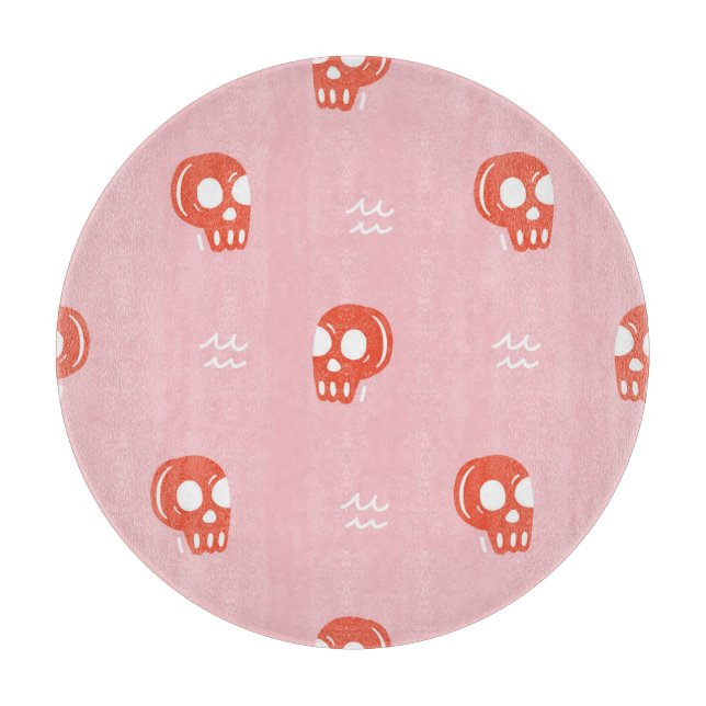 Vintage Red Skull Head Mönster (Framsidan)