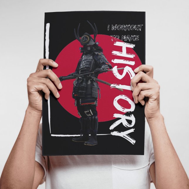 Vintage red sol japanese samurai warrior poster (Skapare uppladdad)