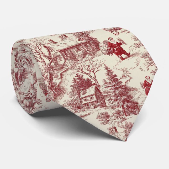 Vintage Red Toile Christmas Village - Santa Slips (Rullad)