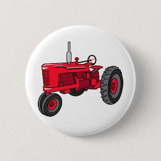 Vintage Red Tractor Knapp