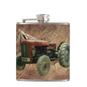 Vintage Red Tractor Rustic Barn Shed Fickplunta