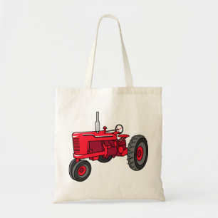 Vintage Red Tractor Tygkasse