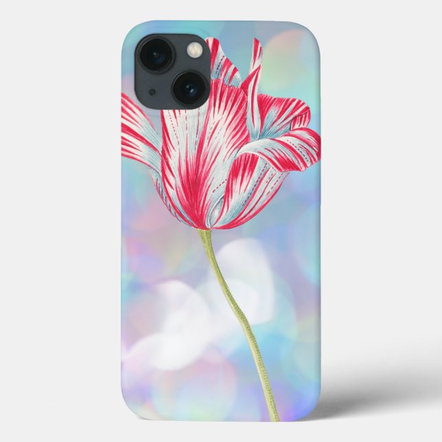 Vintage Red Tulip iphone case Cover (Baksida)