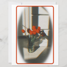 Vintage Red Tulip Stationary