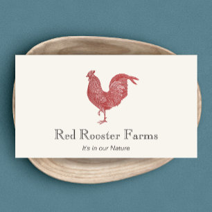 Vintage Red Tupp Farm till Bord Catering 2 Visitkort