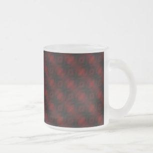 Vintage Red Velvet Tapet Abstract Design Frostad Glasmugg