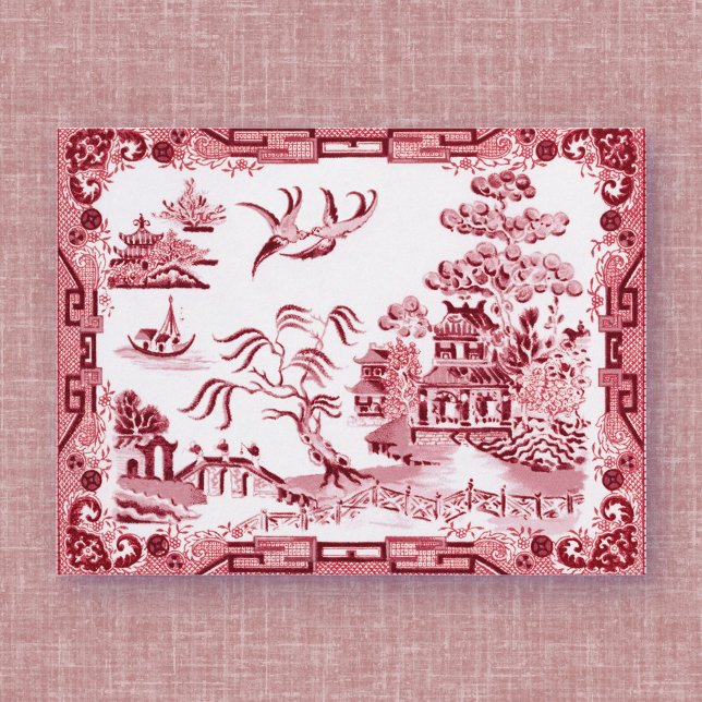 Vintage Red Willow vykort (Skapare uppladdad)