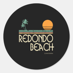 Vintage Redondo Beach California Runt Klistermärke