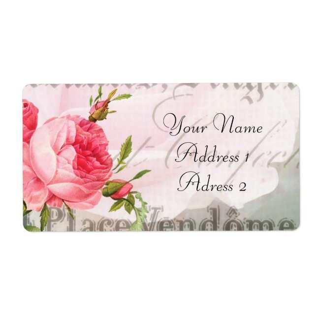 Vintage Redoute Ro-skeppningsetiketter Fraktsedel (Framsidan)